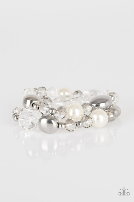 Downtown Dazzle - White - Paparazzi Bracelet