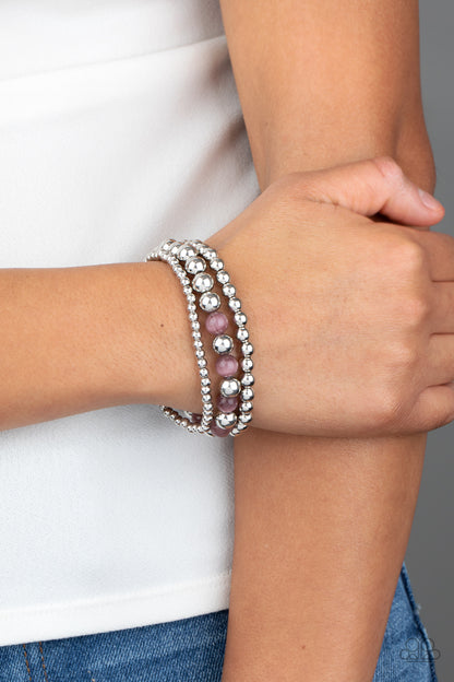 Always On The Glow - Purple - Paparazzi Bracelet