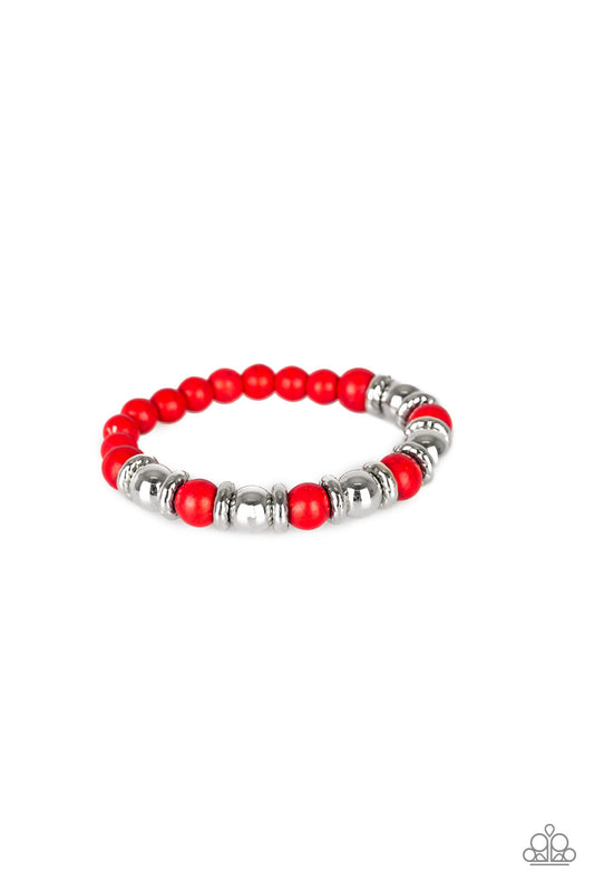 Across The Mesa - Red Paparazzi Bracelet