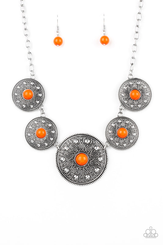 Hey, SOL Sister - Orange Necklace