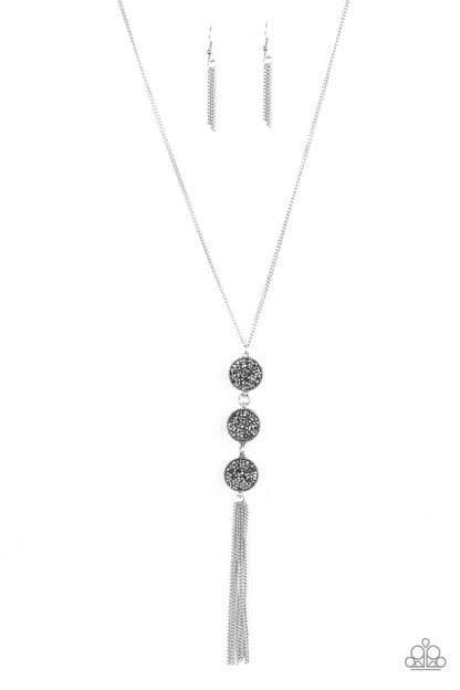 Triple Shimmer - Silver - Paparazzi Necklace