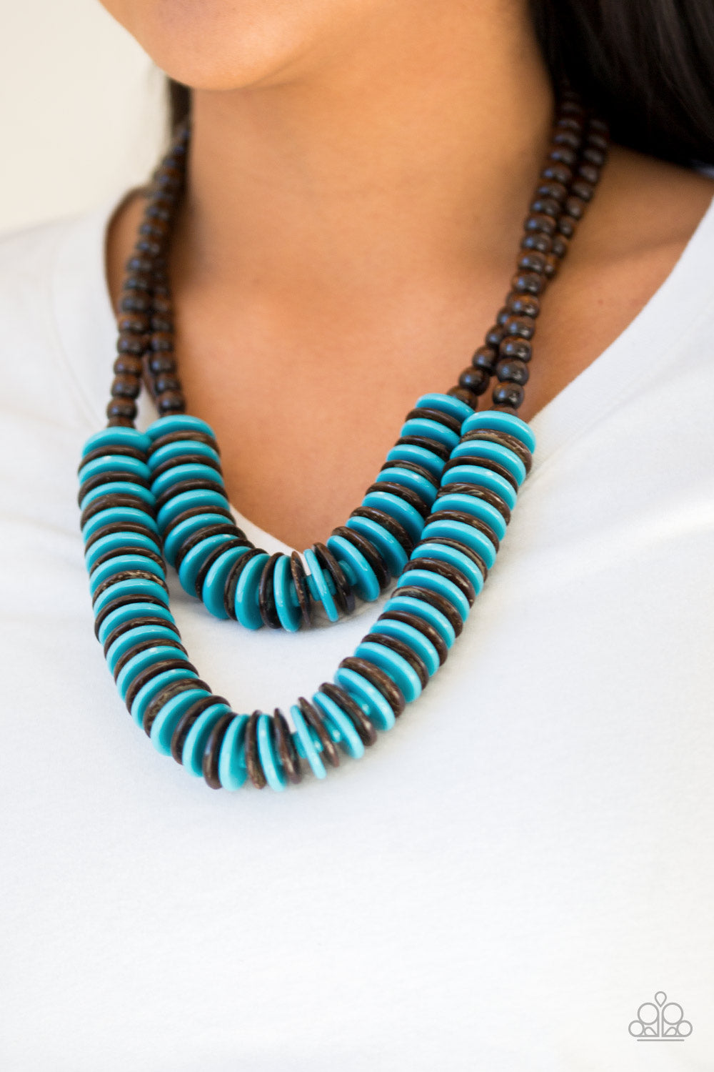 Dominican Disco - Blue - Paparazzi Necklace