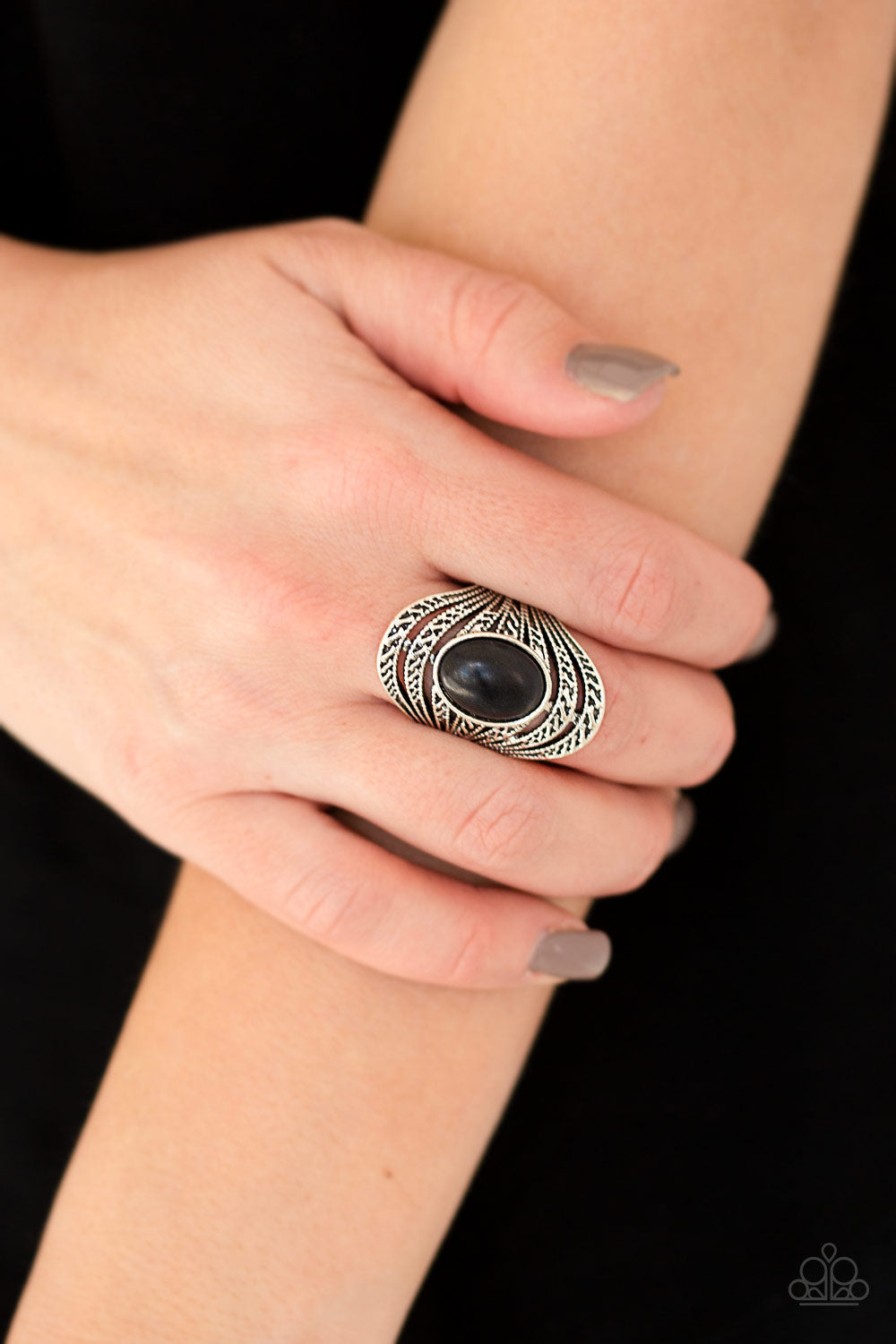 Royal Roamer - Black - Paparazzi Ring