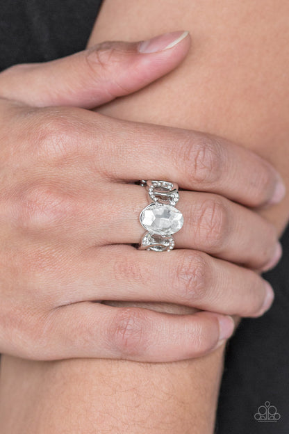 Supreme Bling - White - Paparazzi Ring