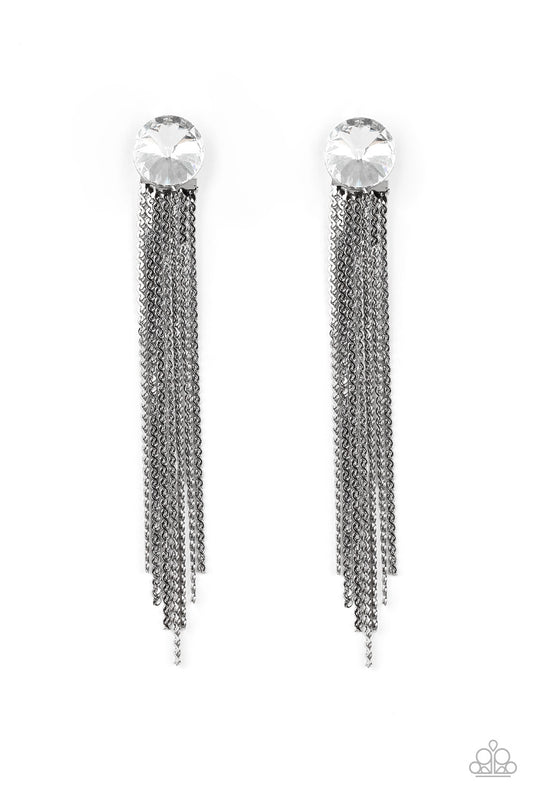 Level Up - Black Post - Paparazzi Earrings