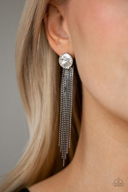 Level Up - Black Post - Paparazzi Earrings