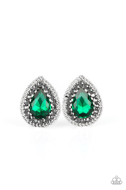 Debutante Debut - Green - Paparazzi Earrings