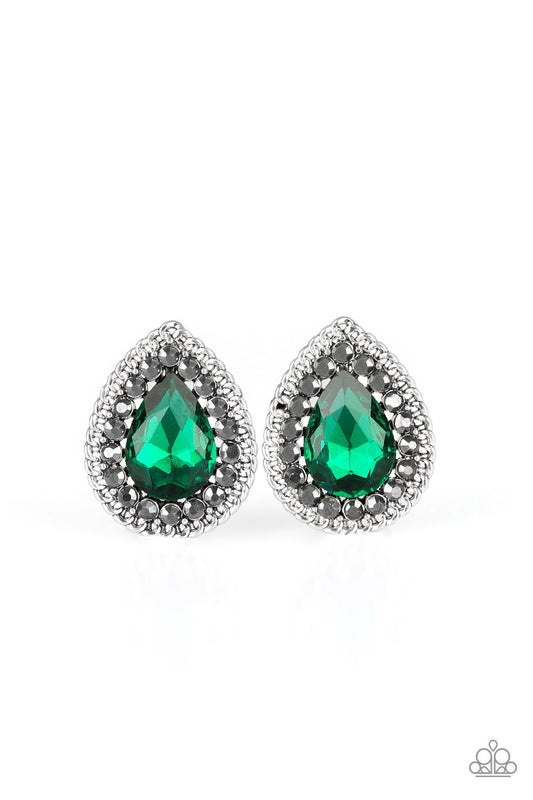 Debutante Debut - Green - Paparazzi Earrings