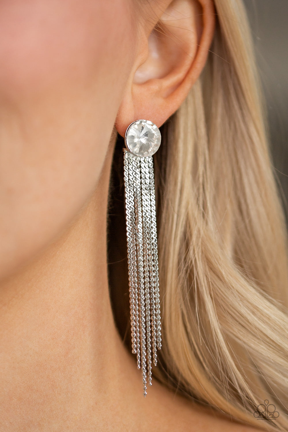 Level Up - White Post Earrings