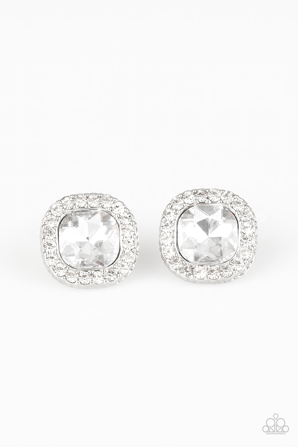 Bling Tastic! - White Post Earrings