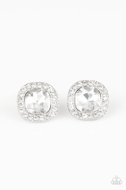 Bling Tastic! - White Post Earrings