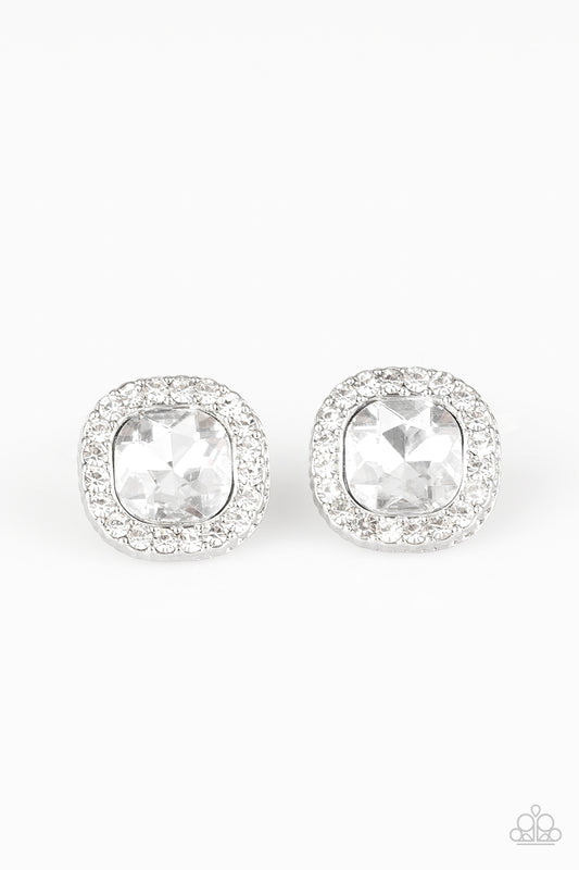 Bling Tastic! - White Post Earrings