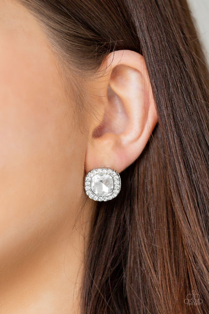 Bling Tastic! - White Post Earrings