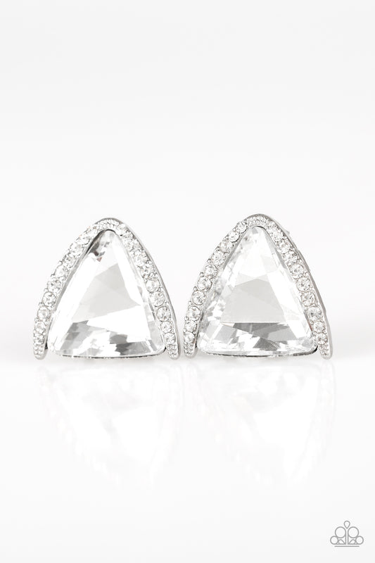 Exalted Elegance - White Earrings