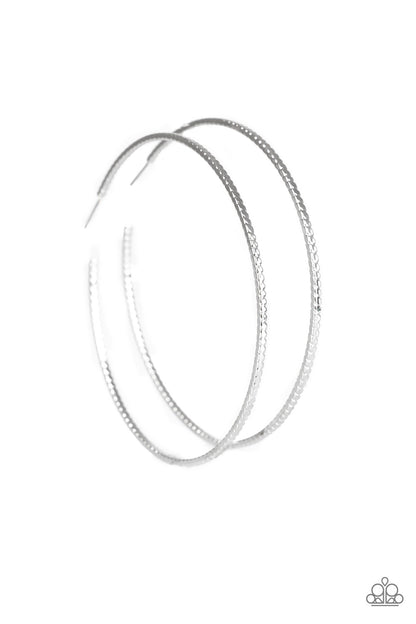 Shimmer Maker - Silver - Paparazzi Earrings