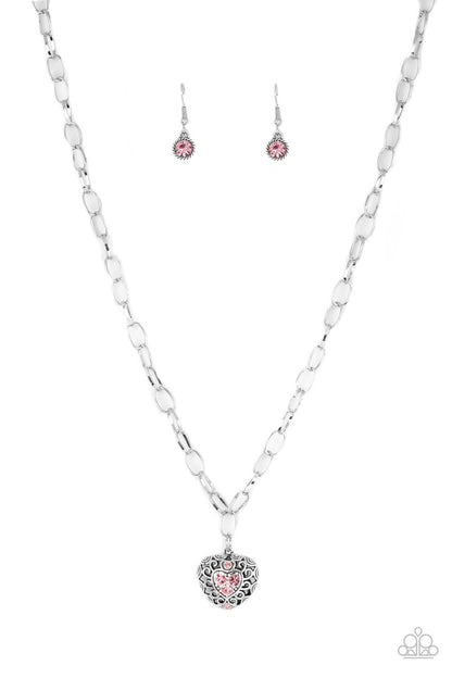 No Love Lost - Pink - Paparazzi Necklace