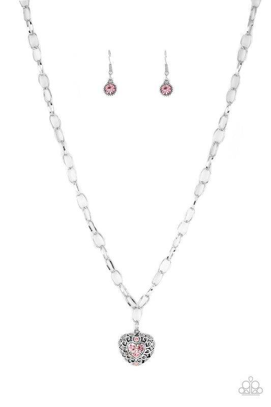 No Love Lost - Pink - Paparazzi Necklace