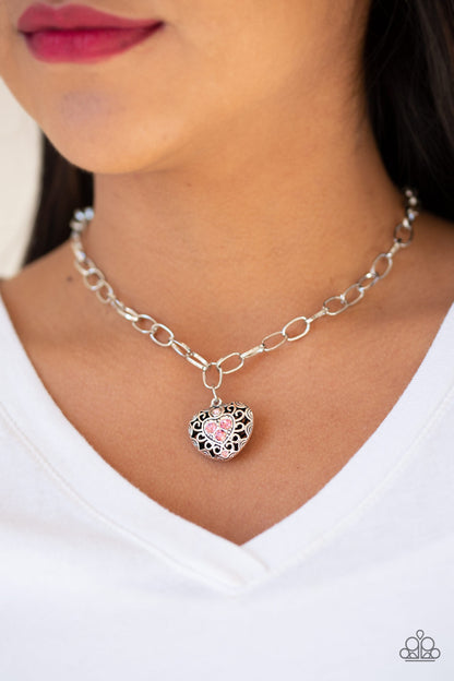 No Love Lost - Pink - Paparazzi Necklace