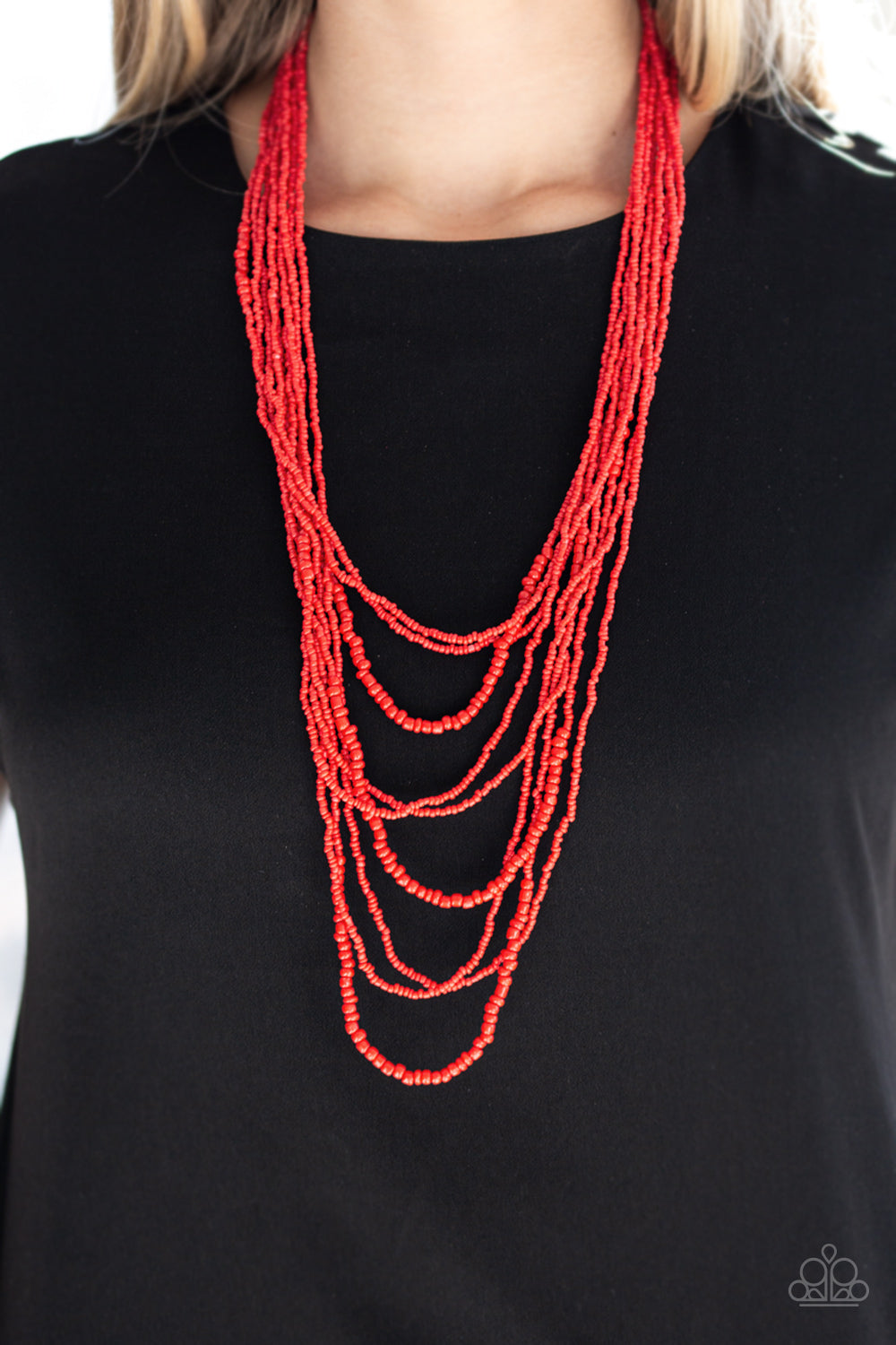 Totally Tonga - Red - Paparazzi Necklace