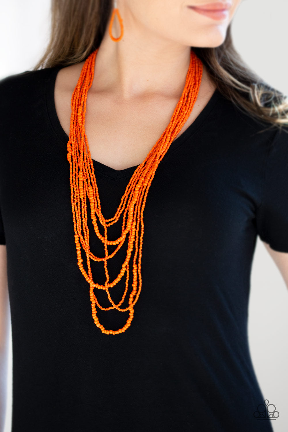 Totally Tonga - Orange - Paparazzi Necklace