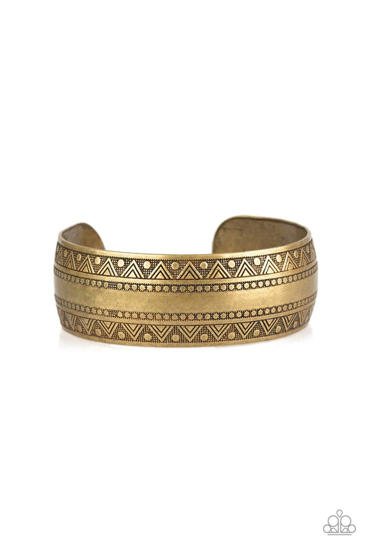 Desert Peaks - Brass - Paparazzi Bracelet