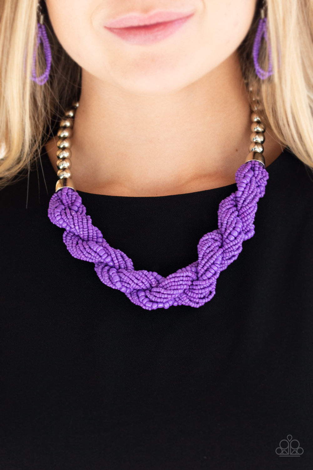 Savannah Surfin - Purple - Paparazzi Necklace