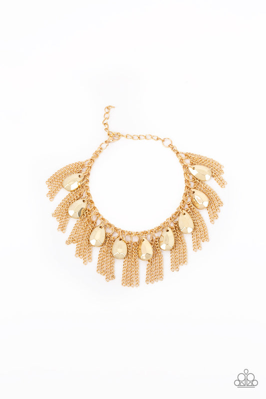 Brag Swag - Gold Adjustable Clasp - Paparazzi Bracelet