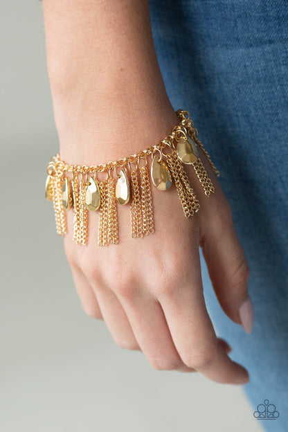 Brag Swag - Gold Adjustable Clasp - Paparazzi Bracelet