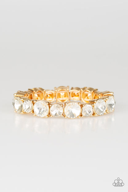 Born To Bedazzle - Gold - Paparazzi Bracelet