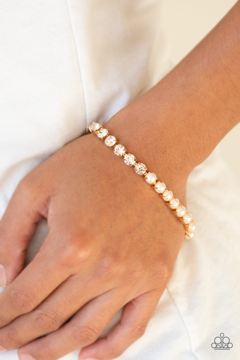 Out Like A Socialite - Gold Adjustable Clasp Bracelet