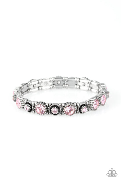 Heavy On The Sparkle - Pink - Paparazzi Bracelet