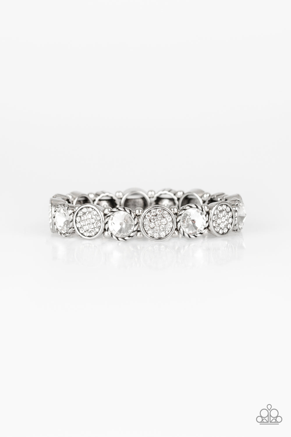 Take A Moment To Reflect - White  Bracelet