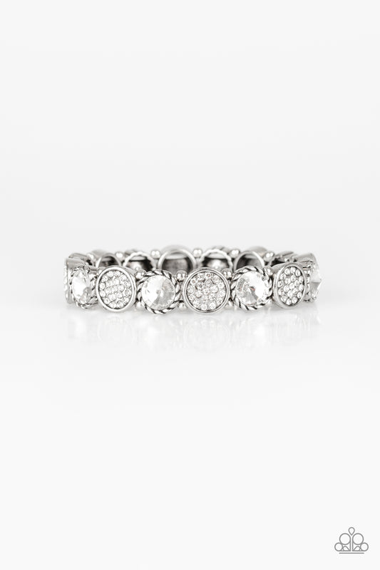 Take A Moment To Reflect - White  Bracelet