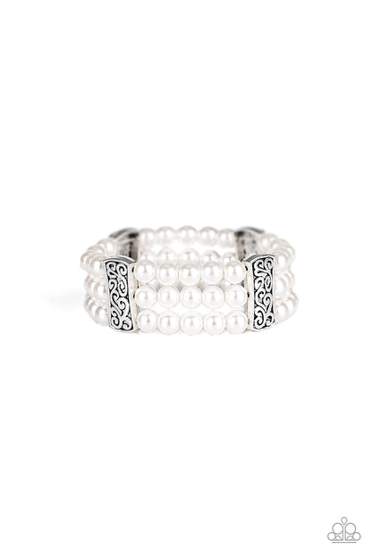 Ritzy Ritz - White - Paparazzi Bracelet