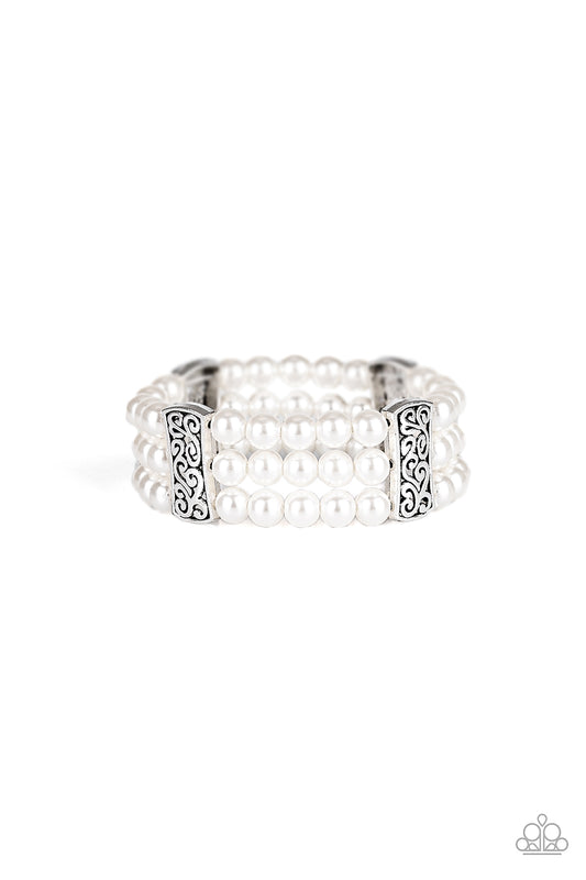 Ritzy Ritz - White - Paparazzi Bracelet