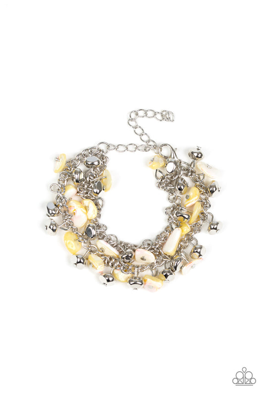 Plentiful Pebbles - Yellow - Paparazzi Bracelet