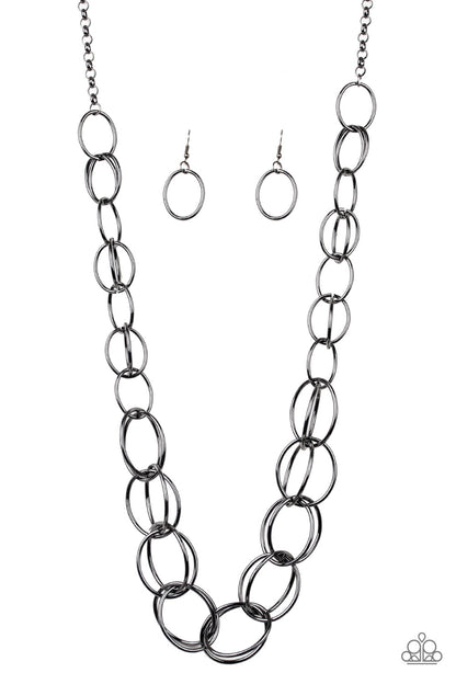 Elegantly Ensnared - Black - Paparazzi Necklace