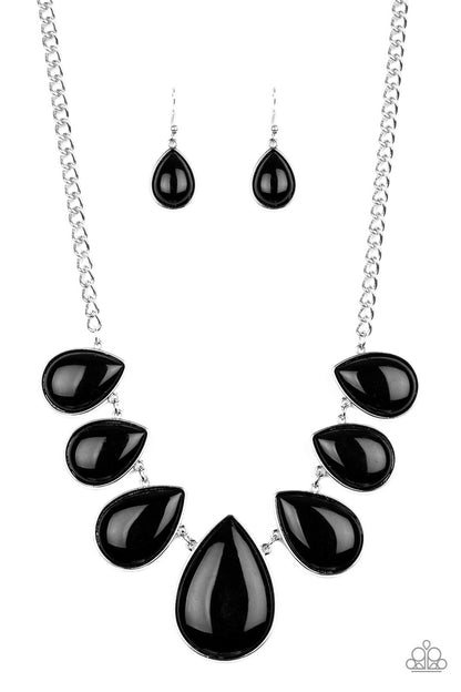 Drop Zone - Black - Paparazzi Necklace