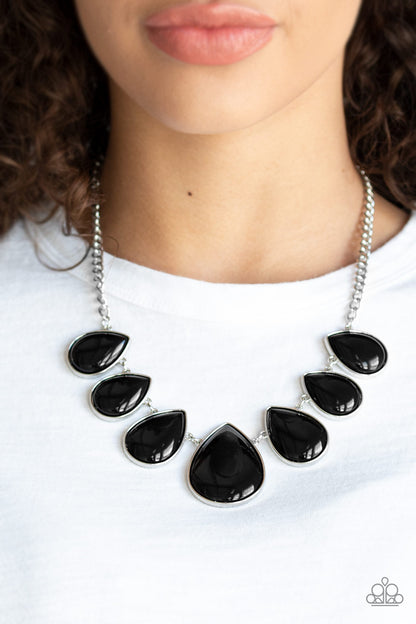 Drop Zone - Black - Paparazzi Necklace
