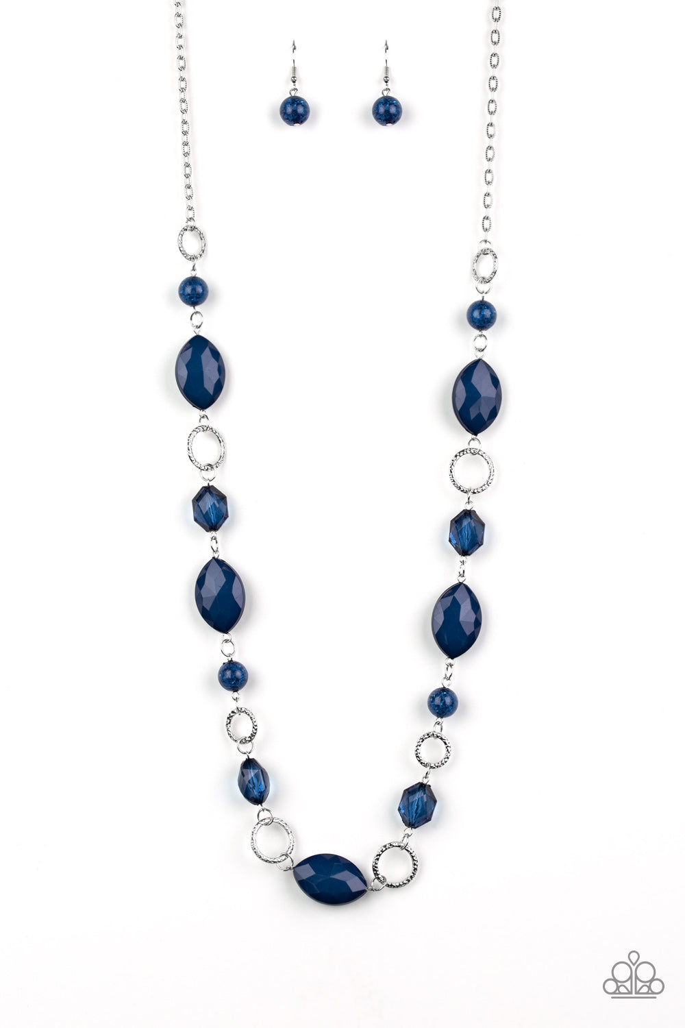 Shimmer Simmer - Blue - Paparazzi Necklace