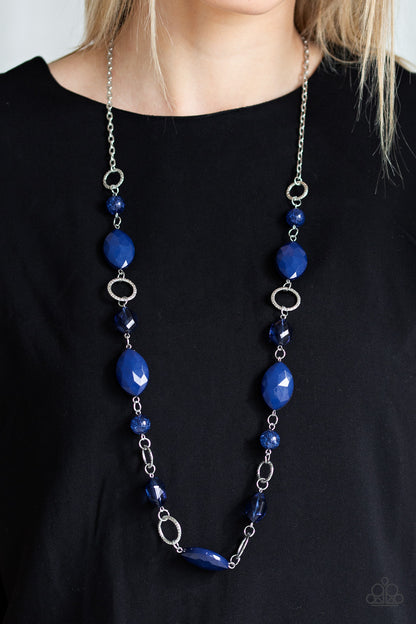Shimmer Simmer - Blue - Paparazzi Necklace