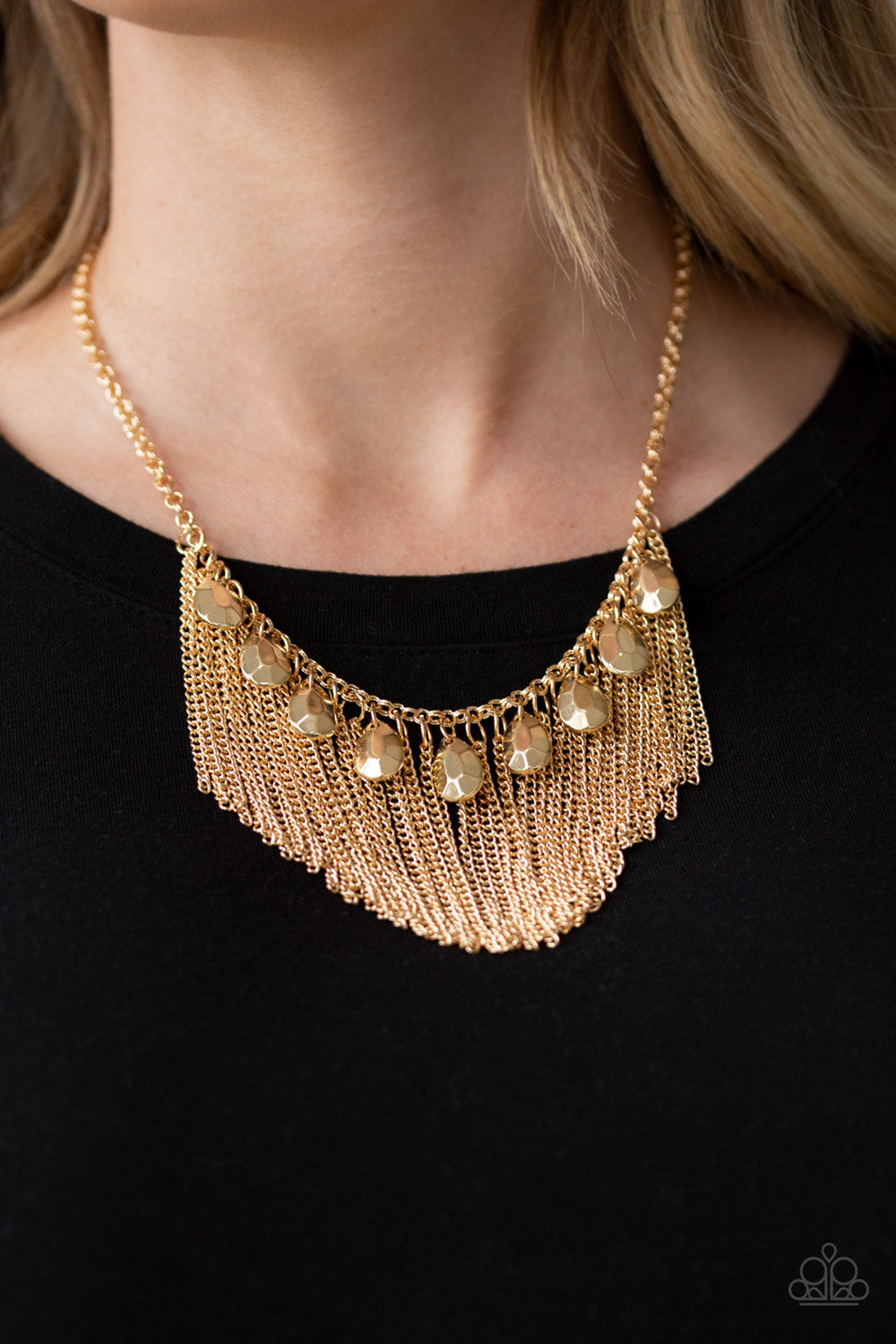Bragging Rights - Gold - Paparazzi Necklace