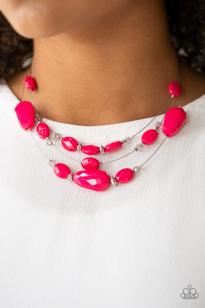Radiant Reflections - Pink - Paparazzi Necklace
