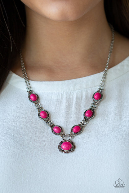 Desert Dreamin - Pink - and Serenely Southern - Pink Paparazzi Necklace and Bracelet Set