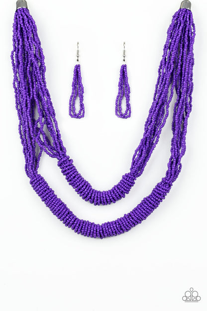 Right As Rain Forest - Purple - Paparazzi Necklace