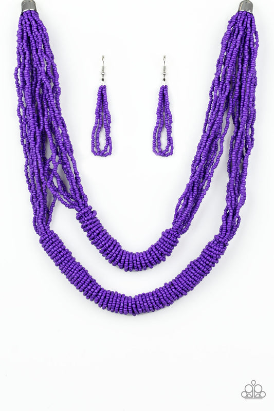 Right As Rain Forest - Purple - Paparazzi Necklace