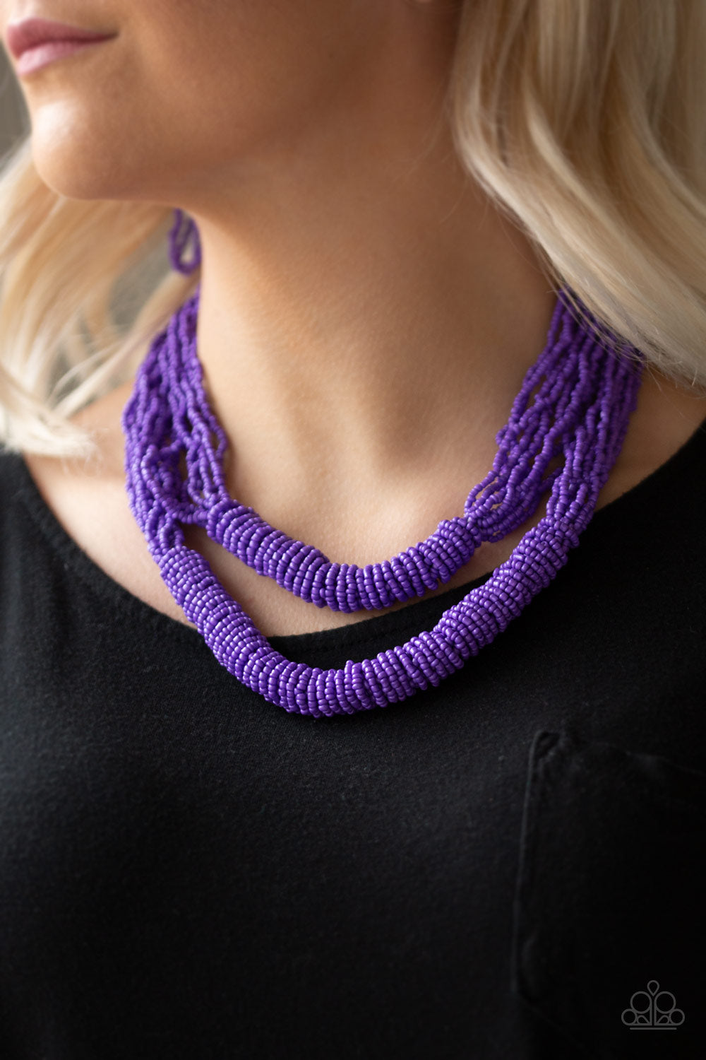 Right As Rain Forest - Purple - Paparazzi Necklace