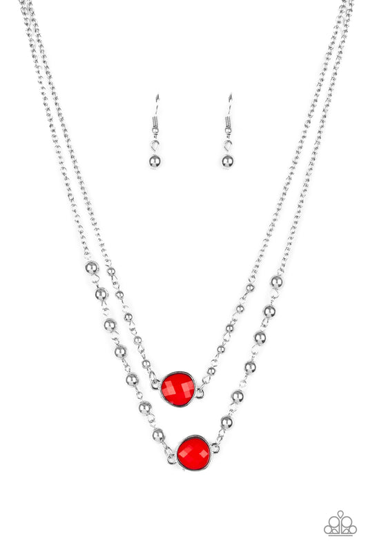 Colorfully Charming - Red - Paparazzi Necklace