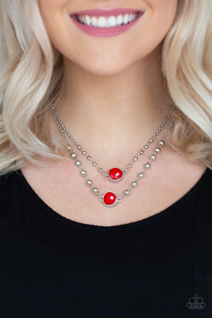 Colorfully Charming - Red - Paparazzi Necklace