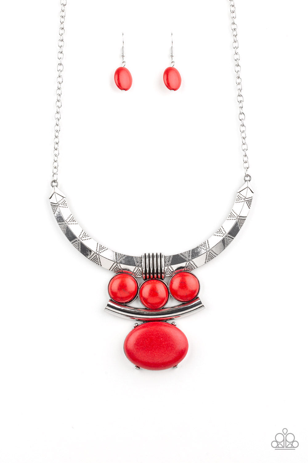 Commander In Chiefette - Red - Paparazzi Necklace